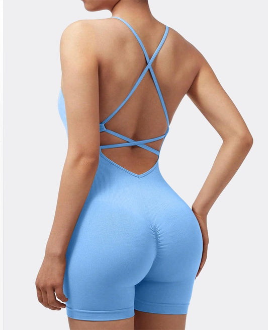 Arctic Blue Crossbody Romper